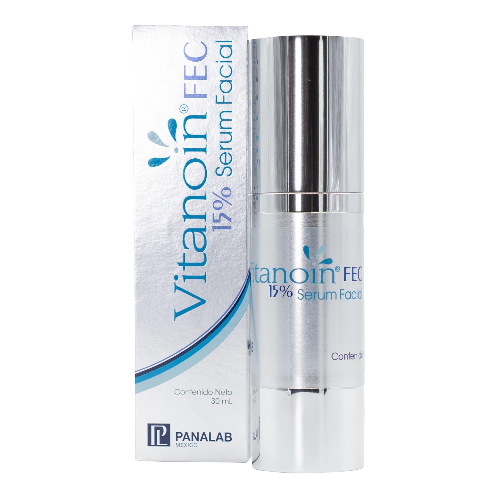 PANALAB Vitanoin FEC Serum Facial 15% Vitamina E y C 30ml, 1.0 unidad