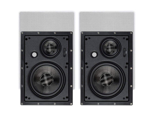 Monoprice 134199 Altavoces de Pared de Fibra de Carbono de 6.5 Pulgadas (par) - Alpha Series