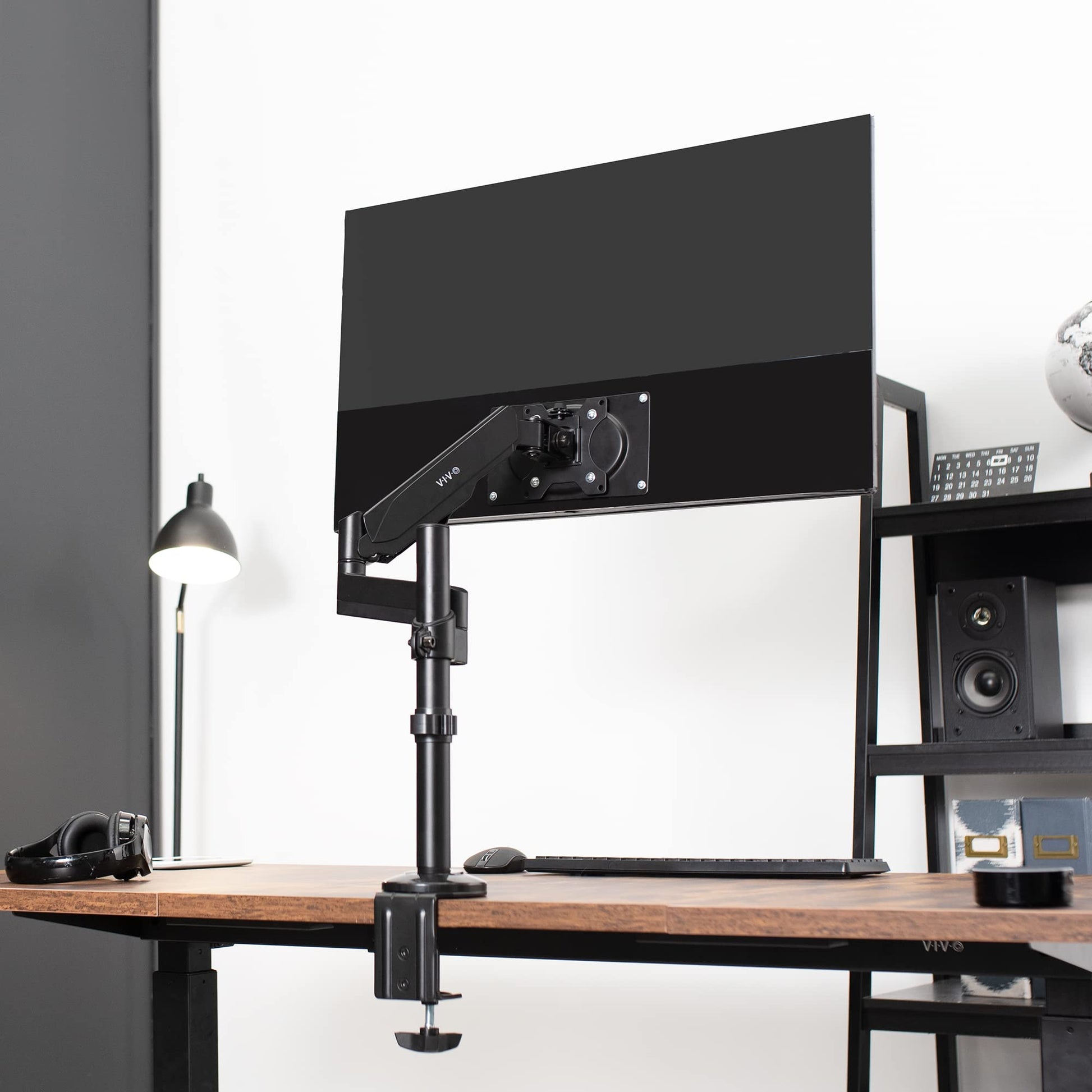 Soporte de Escritorio Articulado VIVO Negro para Pantalla de Monitor UltraWide hasta 35 Pulgadas