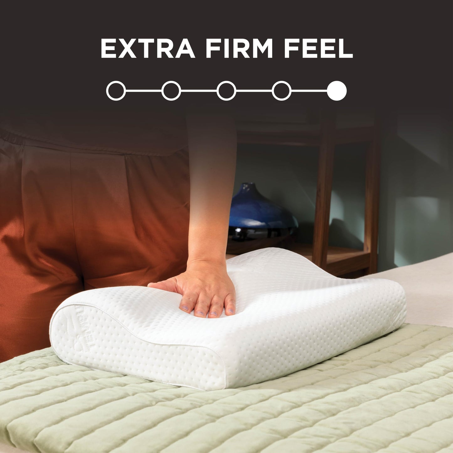 Almohada Tempur-Pedic TEMPUR-Ergo Neck Mediana Blanca Soporte Firme Cubierta Lavable
