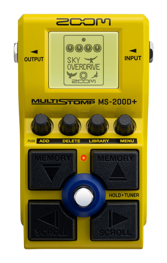 Pedal de Efectos de Guitarra Zoom MS-200D Multistomp con 200 Unidades y Distorsiones