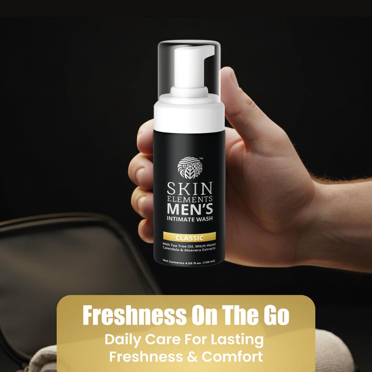 Skin Elements Men's Intimate Wash 120 ml - Limpieza suave - Elimina olores - pH equilibrado