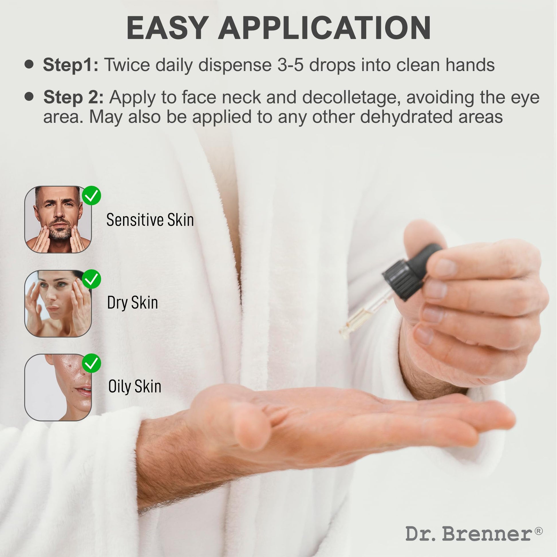 Sérum Dr. Brenner Ácido Hialurónico Puro Antienvejecimiento e Hidratante con Vitamina B5