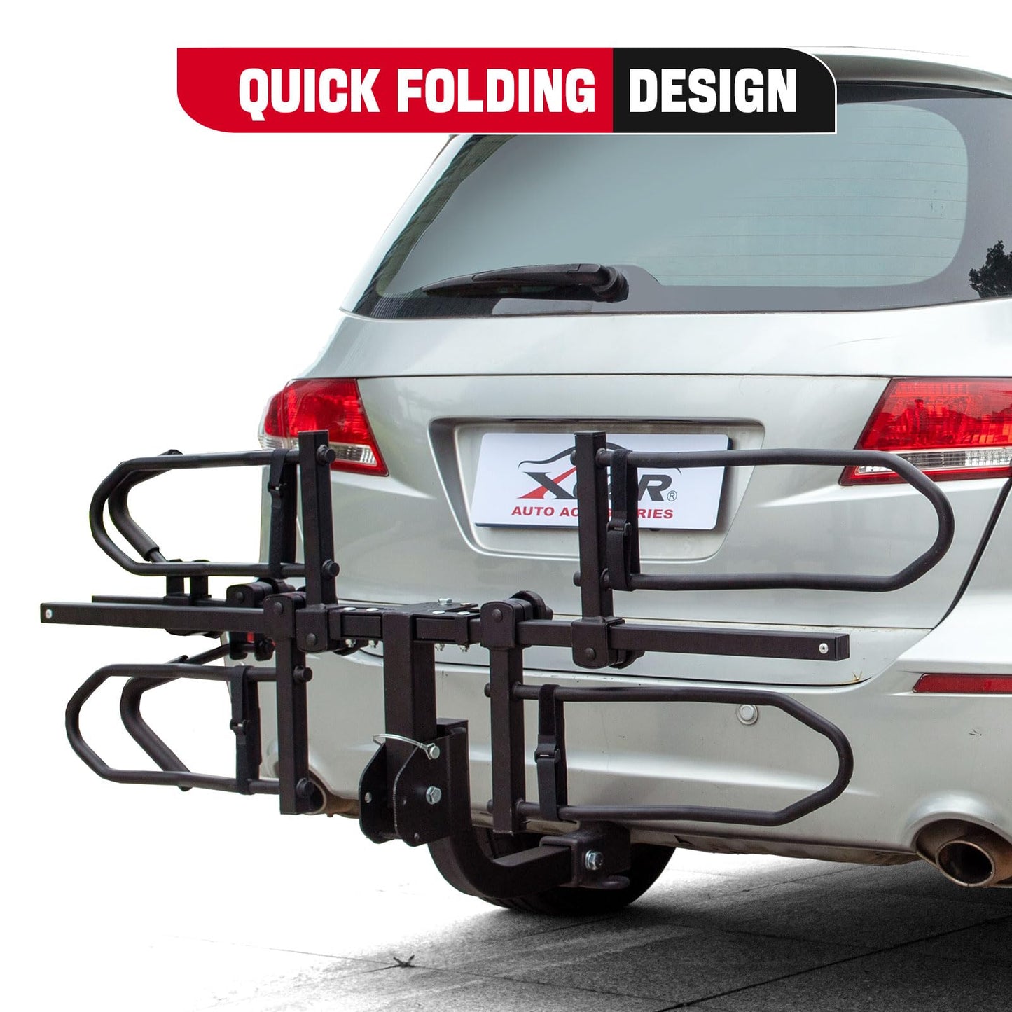 Portabicicletas de Plataforma XCAR Negro Plegable para Coches, Camiones, SUV y Minivans