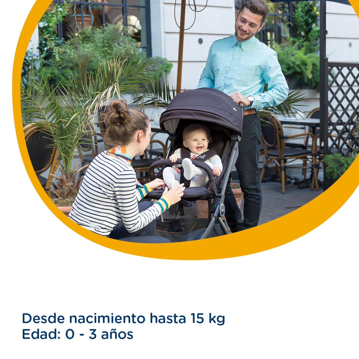 Joie Carriola para Bebe Litetrax 4, Carreolas de Viaje con Silla Portabebe, Carriolas para Bebe con Asiento Safety, Carreola Moderna para Bebe Plegable y Ergonomica