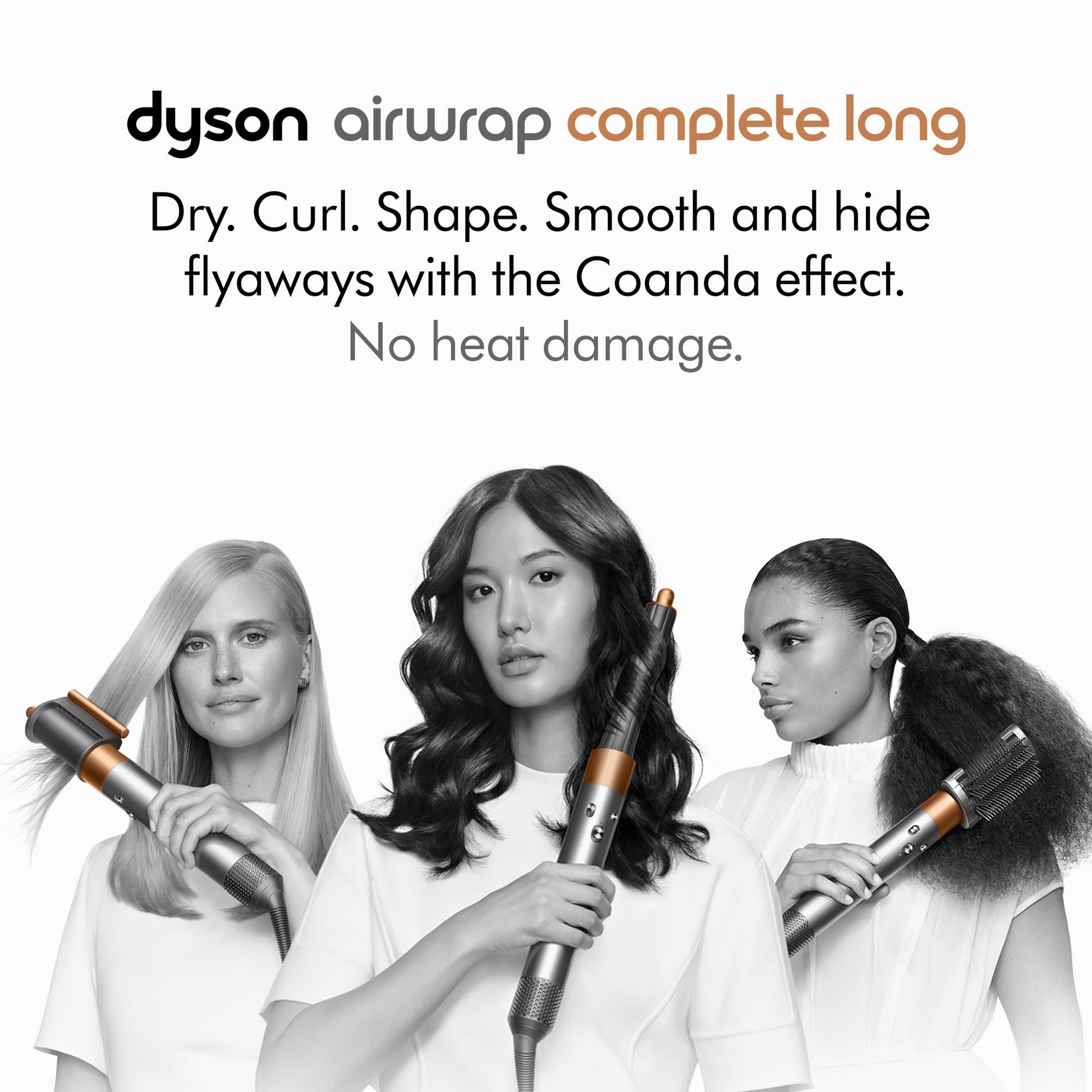 Dyson Airwrap Multiestilizador Completo Largo, Níquel/Cobre