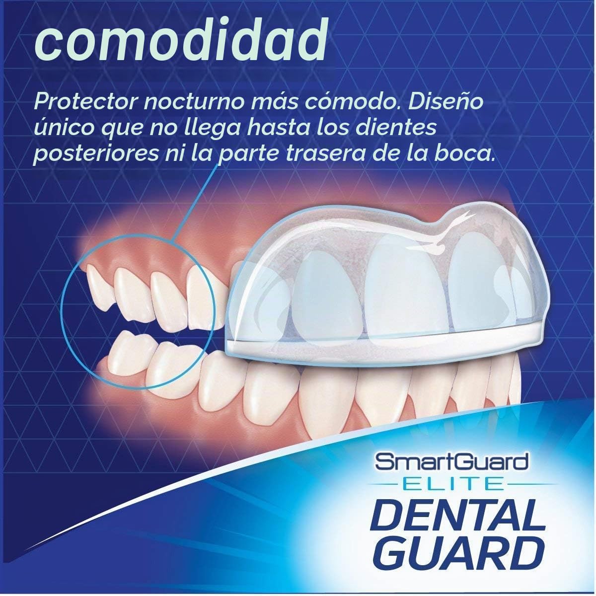 Protector Bucal Nocturno SMARTGUARD ELITE Transparente Anti Rechinamiento Dental clínico para Alivio de Síntomas