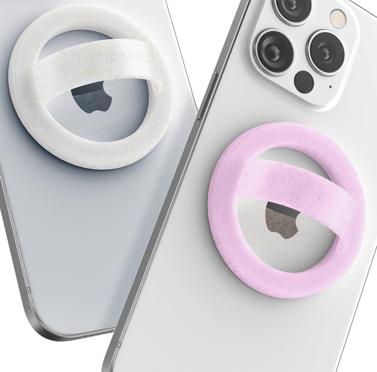 Soportes Magnéticos de Silicona Compatible con MagSafe iPhone Transparente y Rosa para Mujer
