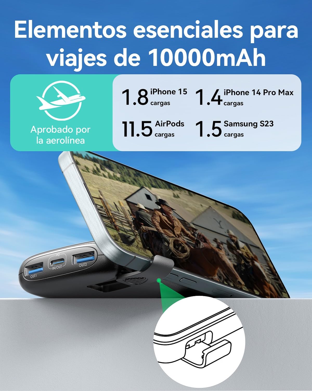 Power Bank INIU Mini 10000mAh USB C Carga Rápida PD3.0 QC4.0 para iPhone Samsung iPad Xiaomi Huawei Google