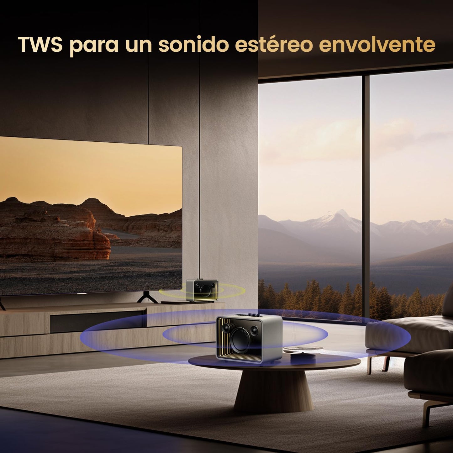 Philips Bocina Bluetooth, Altavoz Bluetooth para El Hogar, Subwoofer de 40 W y Tweeter de 30 W, La Iluminación RGB Cambia con la Música, Admite Bluetooth/AUX/USB