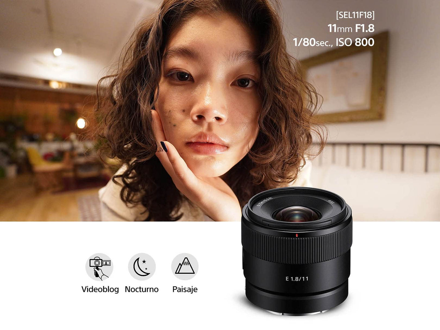 Lente Gran Angular Fijo Sony 11mm F1.8 APS-C con Estabilizador