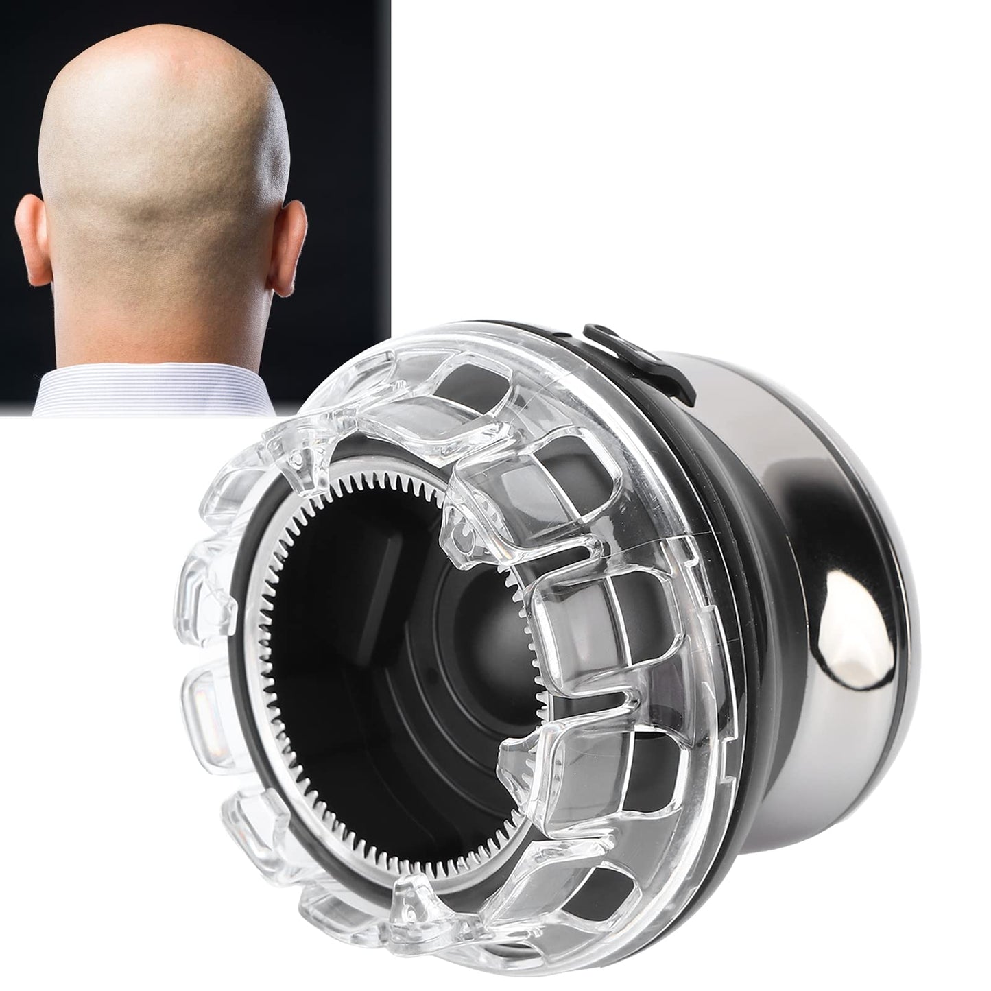 Afeitadora Eléctrica de Cabeza, Afeitadora Recargable para Cabeza y Cara para Hombres, Afeitadora Eléctrica Impermeable para Hombres Calvos, Kit de Aseo Eléctrico con Pinza