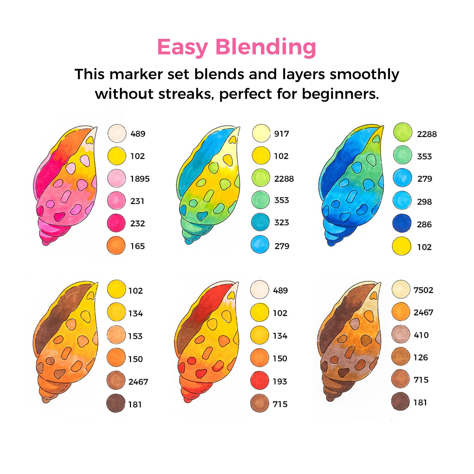 Marcadores Ohuhu: set de 48 marcadores de alcohol de doble punta (pincel y cincel) para colorear e ilustrar, diseñado para adultos, incluye un agarre ergonómico único, para principiantes