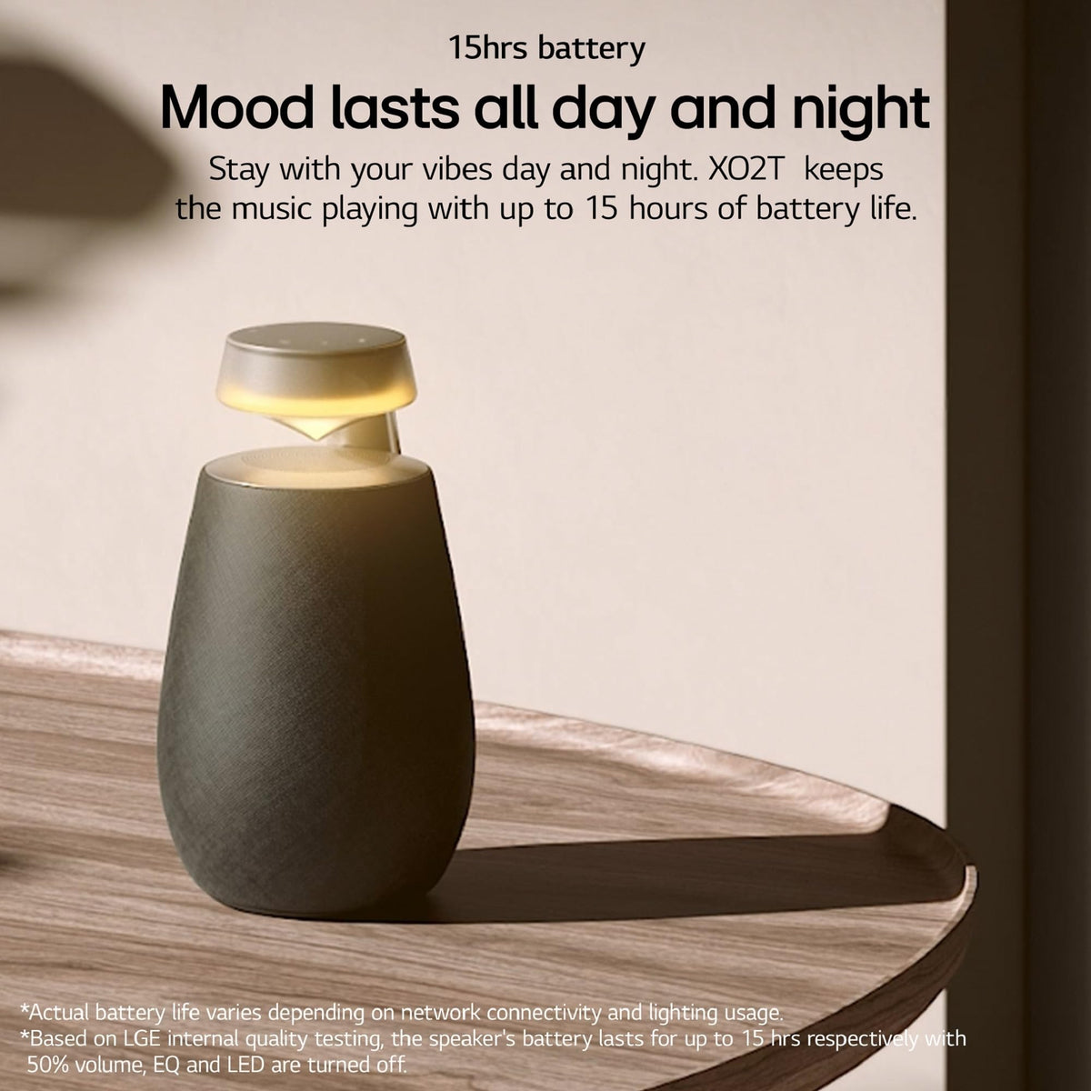 Altavoz Inalámbrico LG XBOOM Negro Sonido de 360° Resistente al Agua 20 Horas de Reproducción