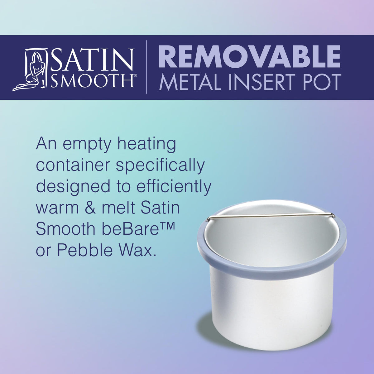 Satin Smooth Bote de Metal para 510gr Satinado Liso Reutilizable Fácil de usar Para todo tipo de cera para depilar