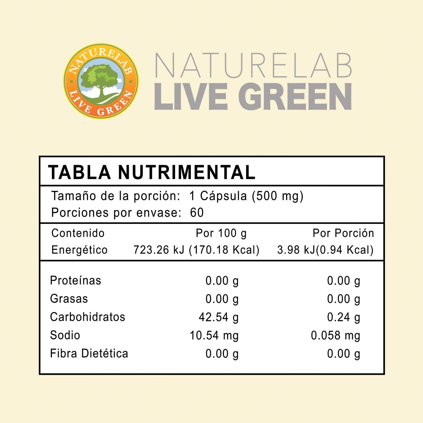 Cápsulas Naturelab L-Carnitina 500 mg