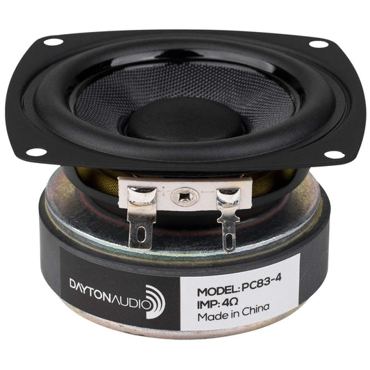 Dayton Audio PC83-4 Driver de Cono de Polietileno de Rango Completo de 3 Pulgadas