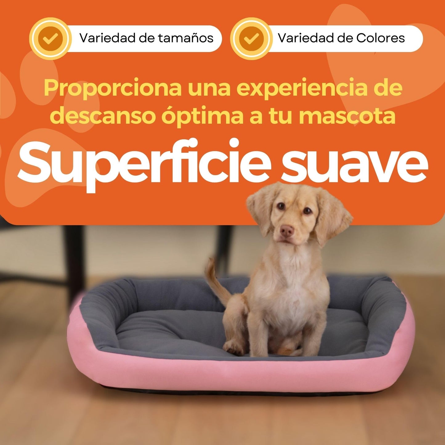 Cama para Perro PETS APPAREL HILLS Rosa Resistente y Confortable