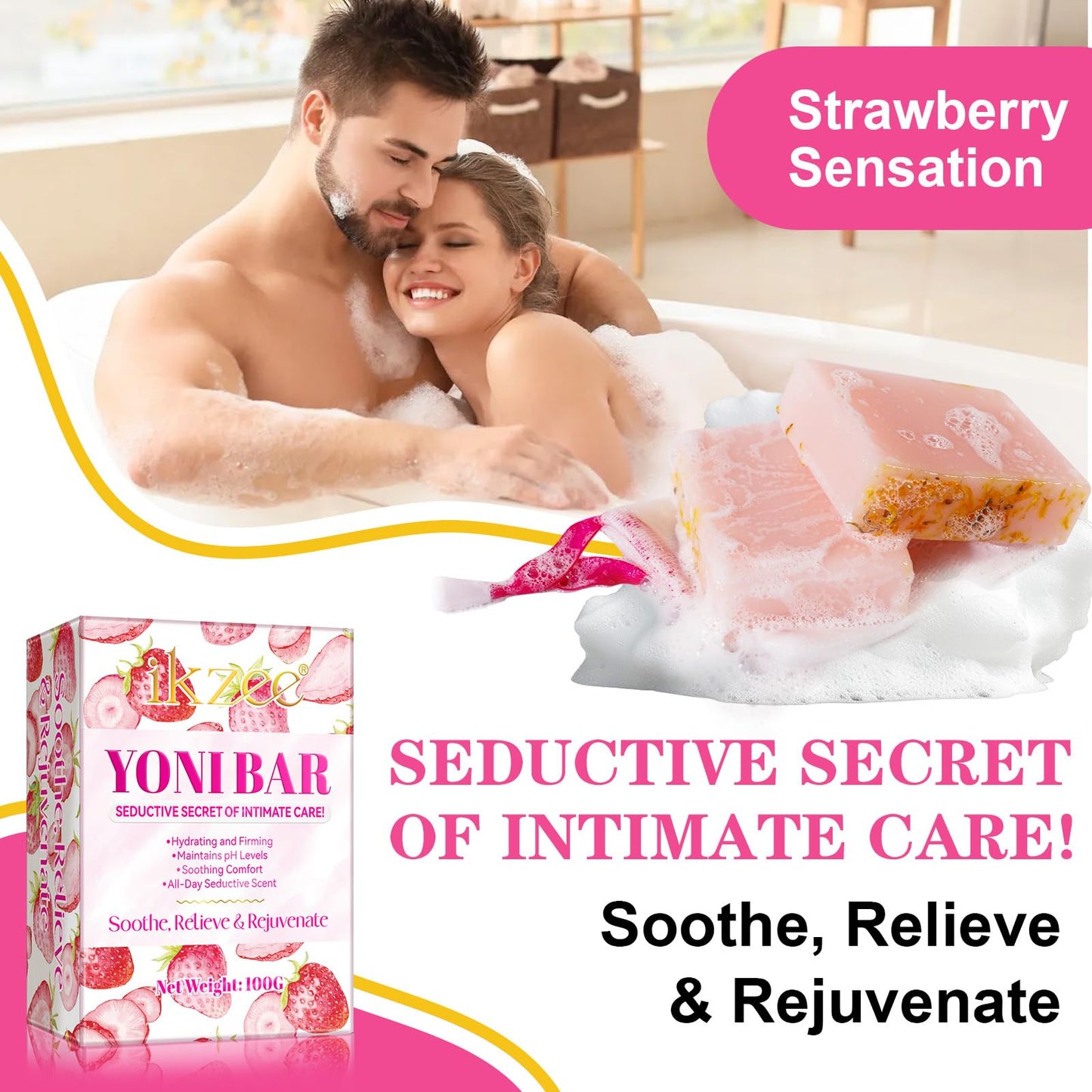 Juego de barra de jabón y aceite Yoni para mujeres, aceite femenino 100% natural, desodorante íntimo que elimina el olor y equilibra el pH, suero femenino elaborado con aceites esenciales naturales