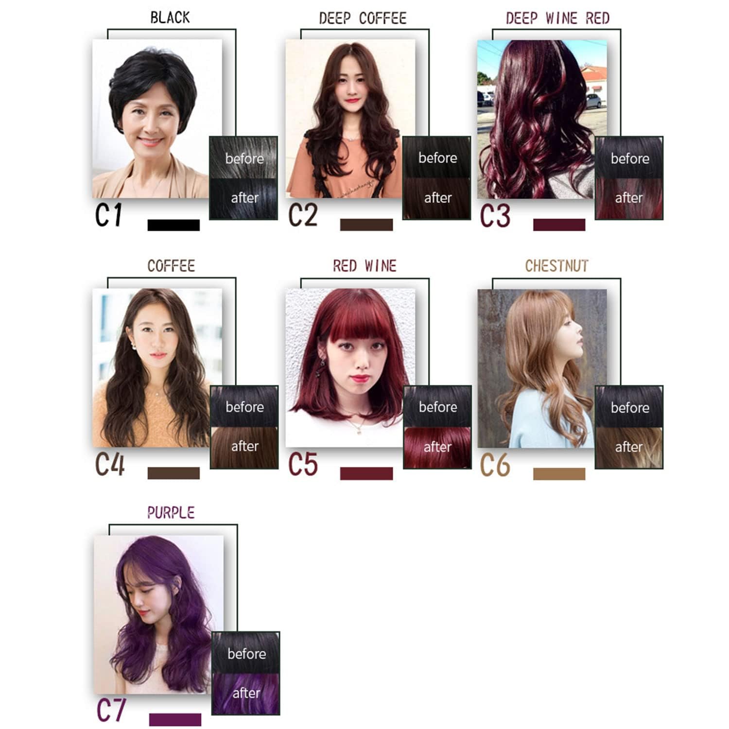 Champú Instant Hair Color para Cabello,Champú para Teñir el Cabello,Cobertura 100% de Canas,Champú para Teñir el Cabello Negro 3 en 1,Coloración a Base de Hierbas en Minutos para Mujeres y Hombres,Castaño Marron
