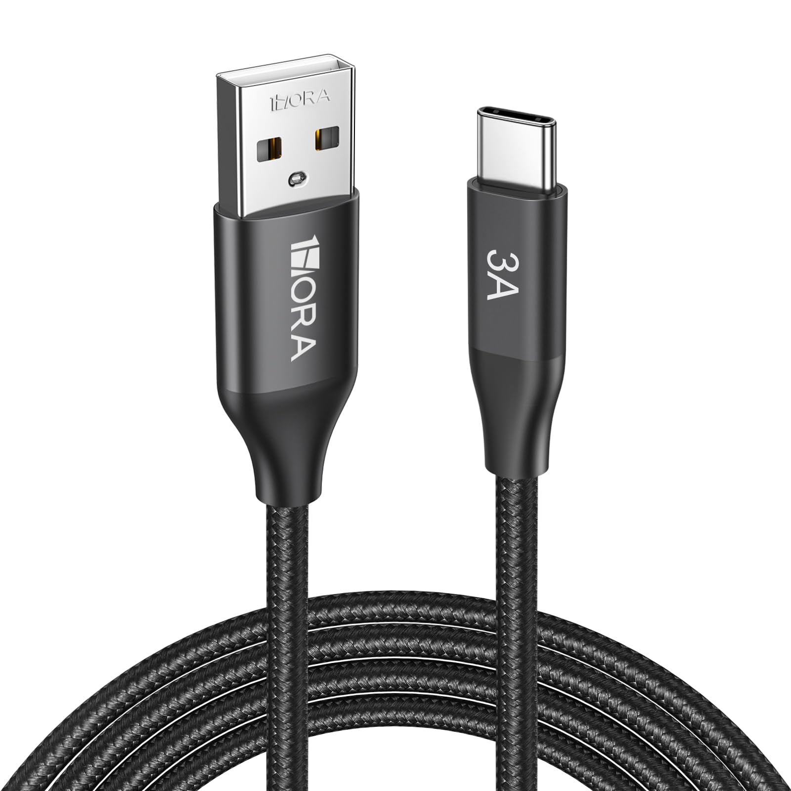 Cable USB C a USB A 60W 3A Nylon Tejido 2M Carga Rápida
