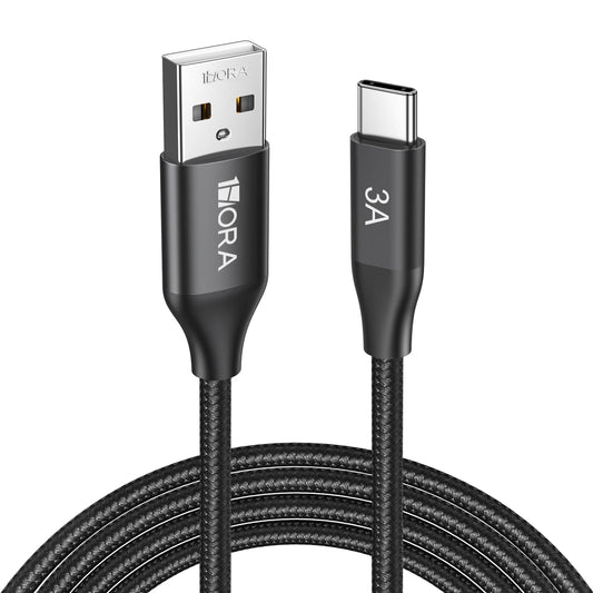 Cable USB C a USB A 60W 3A Nylon Tejido 2M Carga Rápida