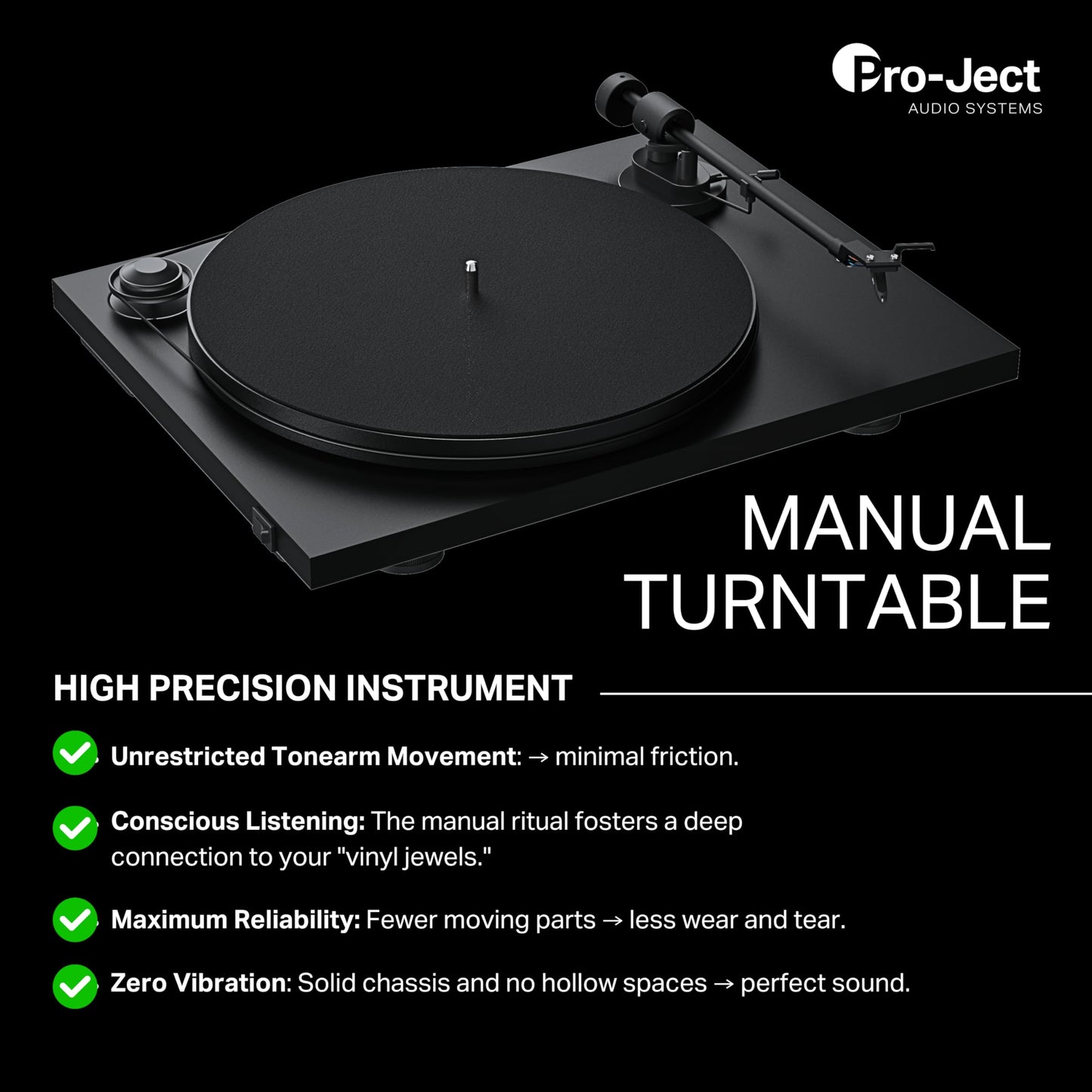 Pro-Ject Primary E - Tocadiscos (Tocadiscos de tracción por Banda, Negro, Rojo, 33,45 RPM, 0.29%, 21.9 cm, 2.2 cm)