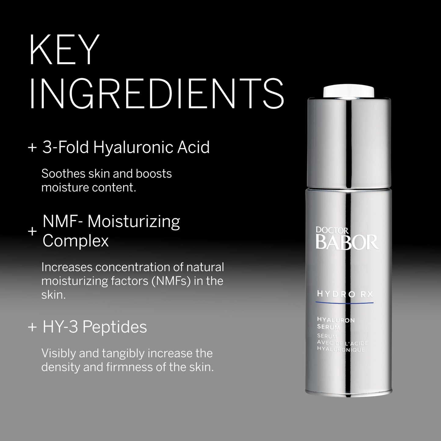 DOCTOR BABOR HYDRO RX Hyaluron Serum for Face 1.75 oz -Best Natural Hyaluronic Acid Cream for Day and Night