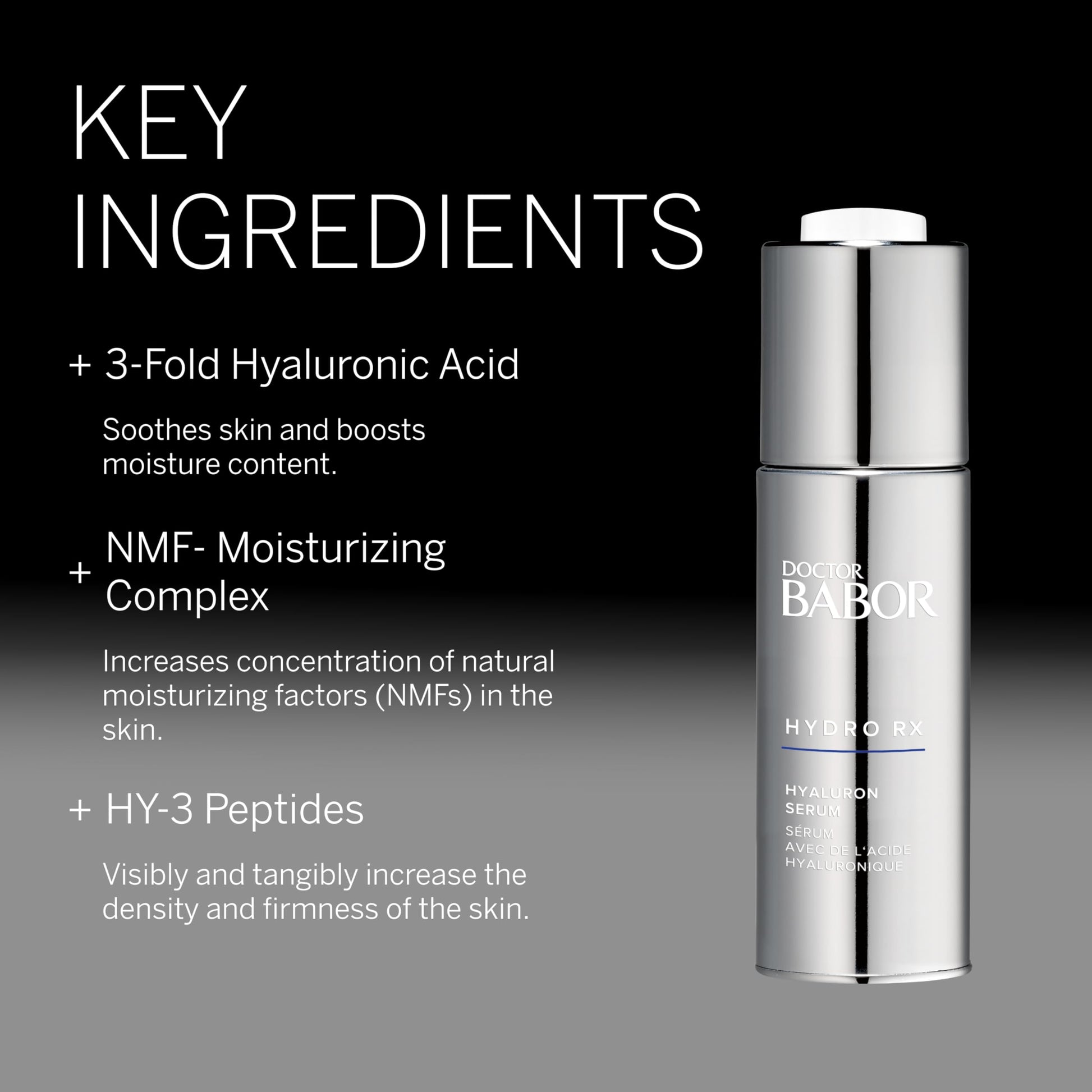DOCTOR BABOR HYDRO RX Hyaluron Serum for Face 1.75 oz -Best Natural Hyaluronic Acid Cream for Day and Night