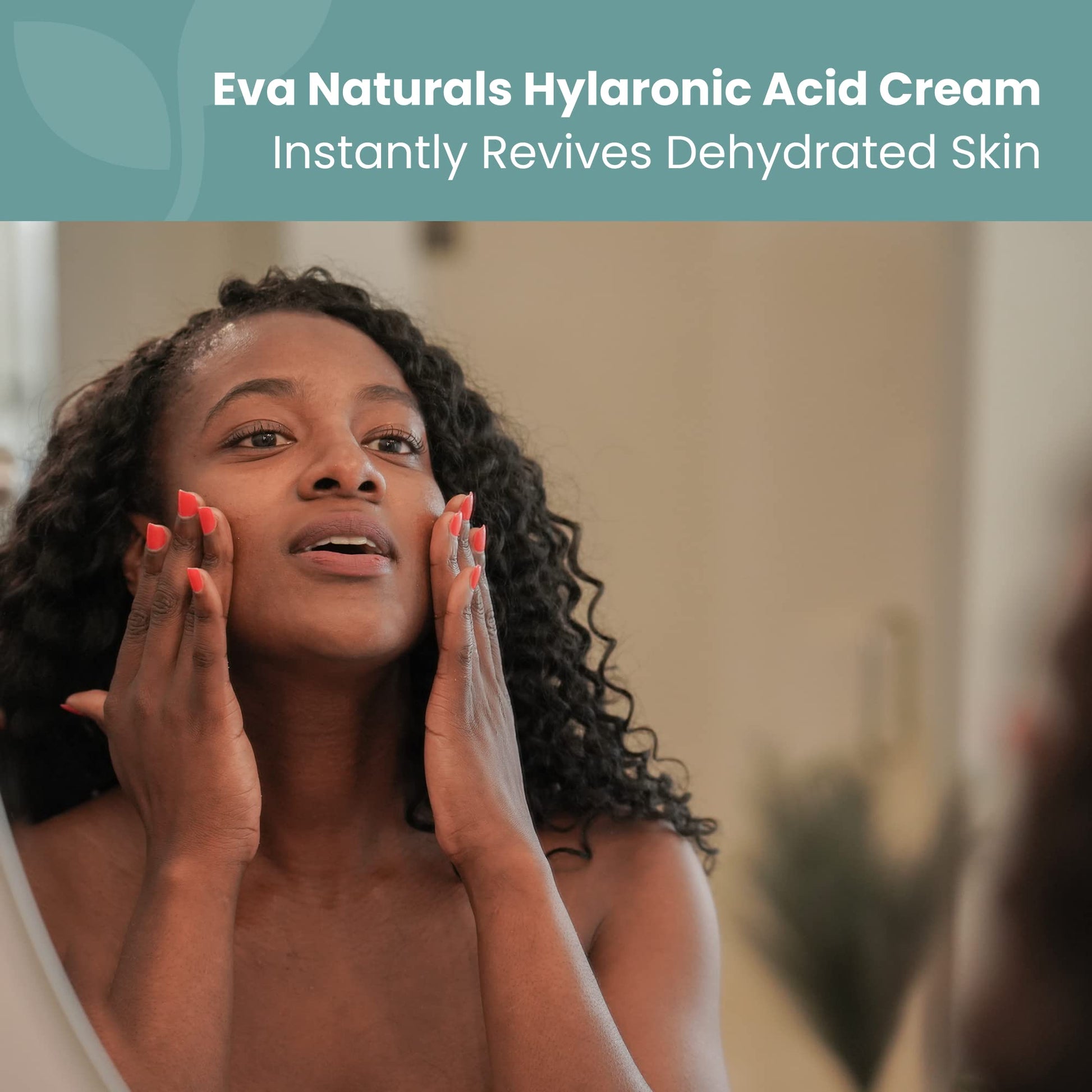 Hyaluronic Acid Moisturizing Cream by Eva Naturals - Best Wrinkle Cream - Facial Moisturizer, Dry Skin Cream, Retinol, Vitamin B, C & E, CoQ10 - Anti-Aging: Reduces Dry Skin, Fine Lines & Wrinkles