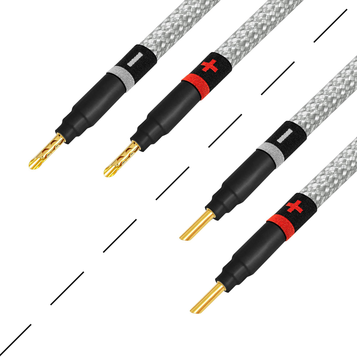 Cable Alta Fidelidad Worlds Best Cables Plateado 5 Pies OFC 8 AWG con Enchufes Eminence Gold Plátano