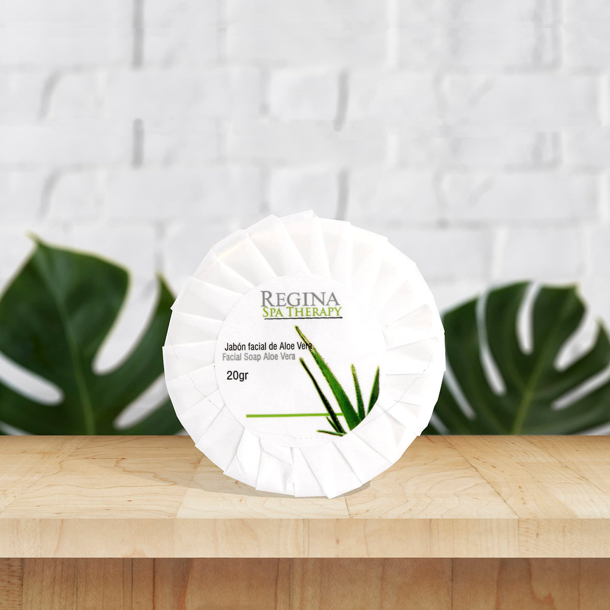 Regina Spa Therapy - Jabón Facial hecho a base de Aloe Vera. Caja con 500 piezas de 20 gr. cada una.