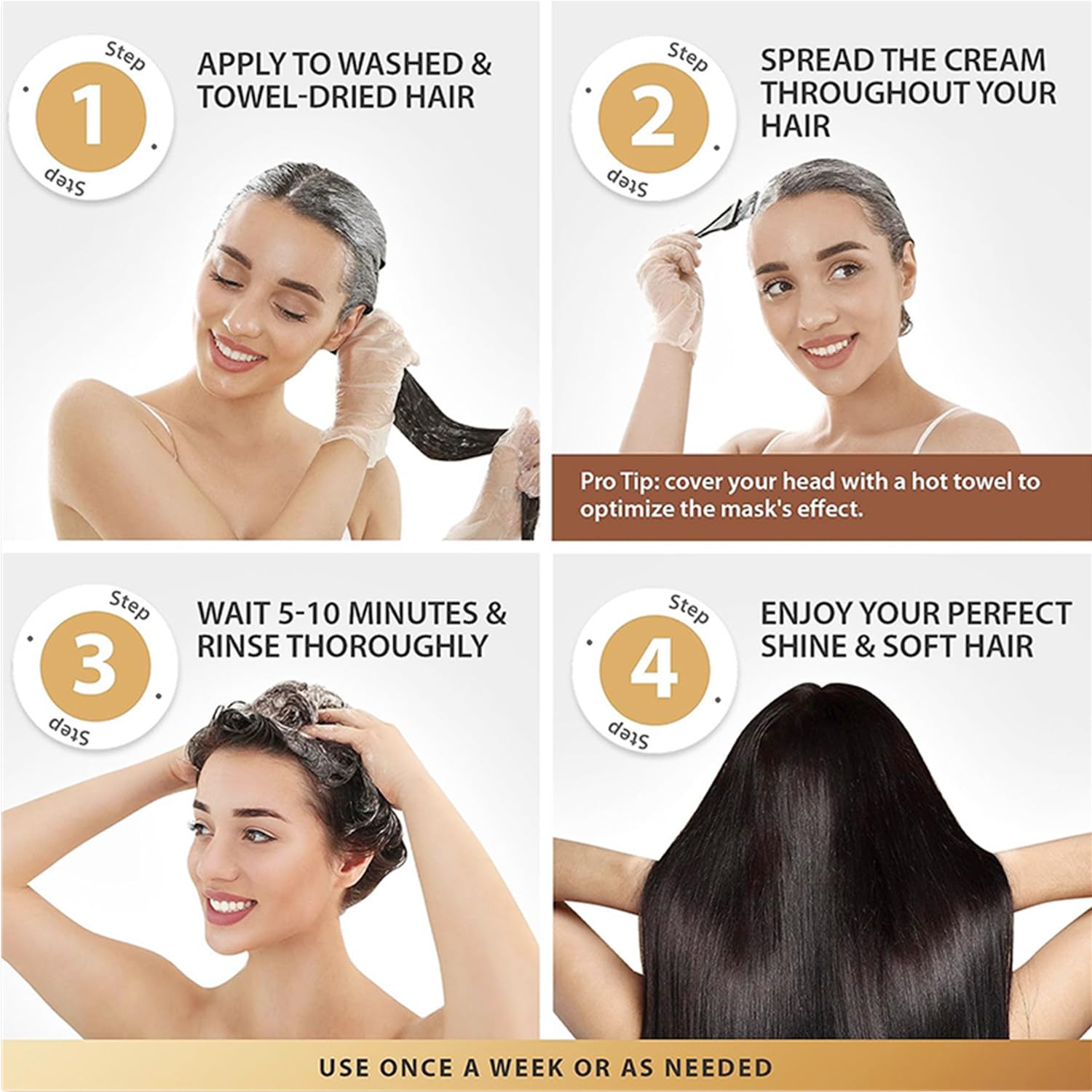 Hair Mask Karseell Collagen 16.9 OZ 500ml Deep Conditioner Coconut Oil Keratin Mask for Dry Damaged Hair Color Treated Hair Curly Hair Bleached Hair for All Hair Types