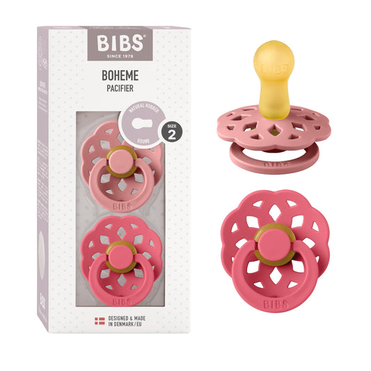 BIBS 5713795110261 PACIFIER, Vanilla/Peach, 2 piezas