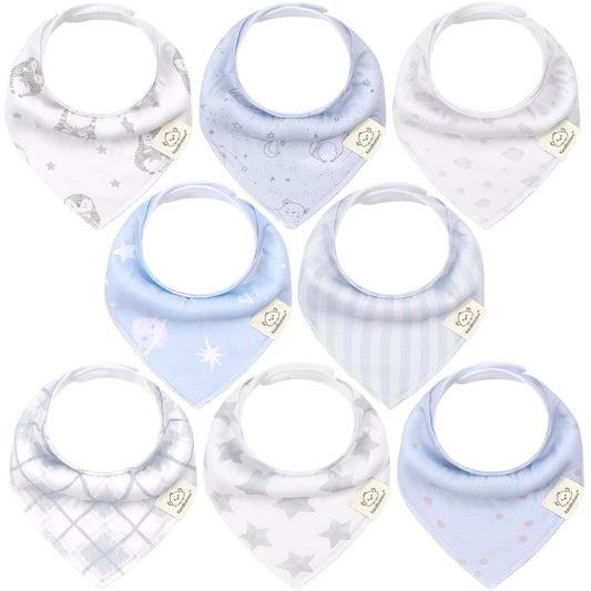 Baberos Orgánicos KeaBabies Constelación Paquete de 8 unisex