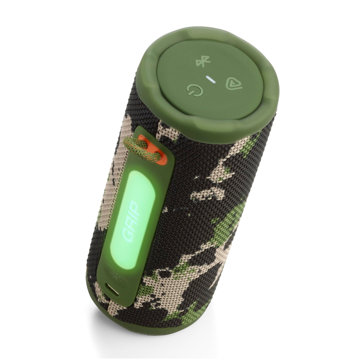 JBL Grip - Altavoz Bluetooth Compacto con Sonido Bold JBL Pro y luz Ambiental, hasta 14 Horas de Tiempo de reproducción, Agua, Polvo y caídas (IP68) y conexión multiparlante con Auracast (Squad)