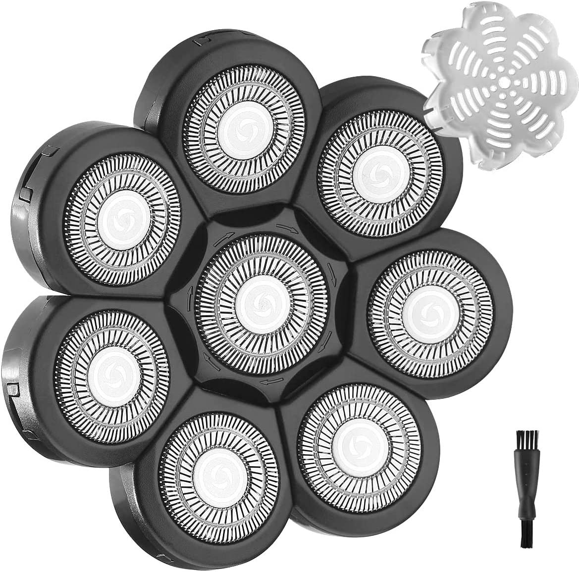Cuchillas de repuesto para afeitadora de cabeza 8D de 8 cabezales para Freedom Grooming AidallsWellup Vifycim Kibiy Telfun ATEEN Rozia Cabezal de repuesto para afeitadora eléctrica