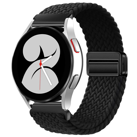 Correa Trenzada Magnética Compatible con Samsung Galaxy Watch 7/FE/6/5/4 de 40mm 44mm, Galaxy Watch Active 2, Gear Sport, Galaxy Watch 6 4 Classic, Correa Elástica de Nailon de 20mm