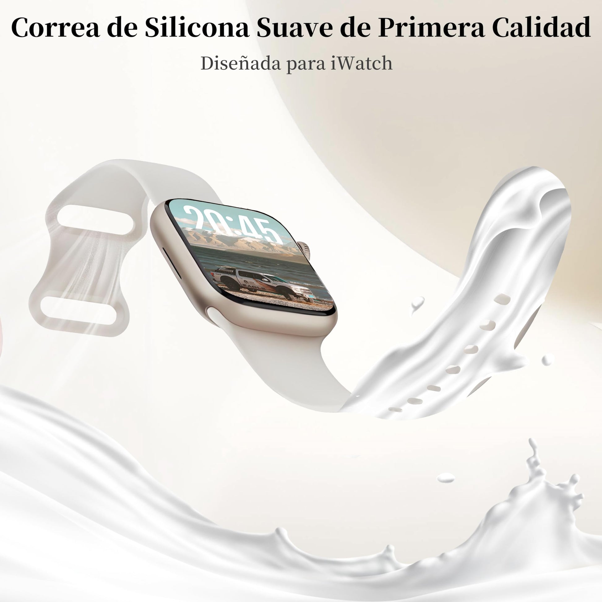 TUNKARMOR Correa para Apple Watch Series 10 9 8 7 6 5 4 3 2 1 SE, para 38mm 40mm 41mm 42mm(Series 10) iWatch, Pulsera Deportiva Silicona Impermeable para Hombres y Mujeres, 5 Pieza