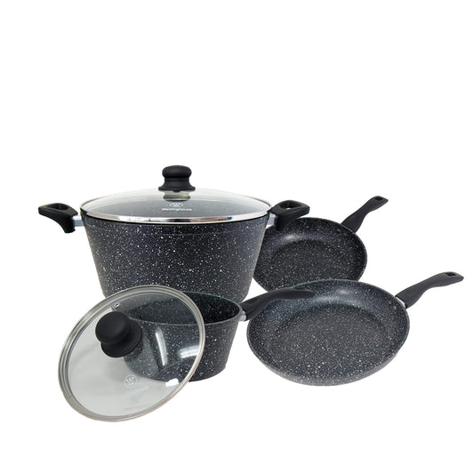 Juego de Utensilios de Cocina Westinghouse Negro Mármol 6 Piezas