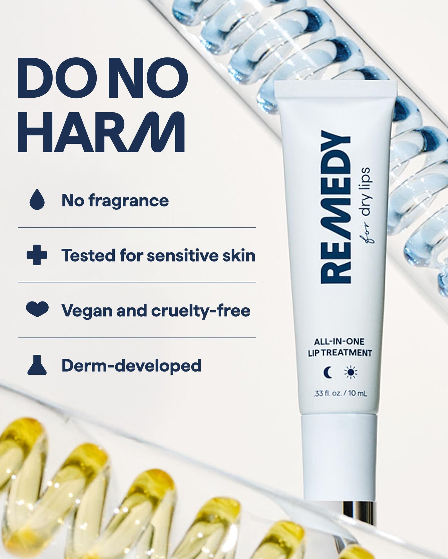 Remedy Science Remedio para los labios secos: bálsamo labial hidratante y cicatrizante con ceramidas, péptidos y dimeticona. Repara los labios secos y agrietados. Por el dermatólogo Dr. Shah
