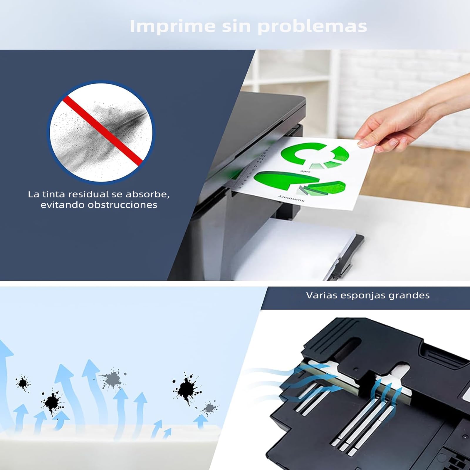 Cartucho de Mantenimiento TEZXSAEW Negro Compatible con Impresoras Canon PIXMA