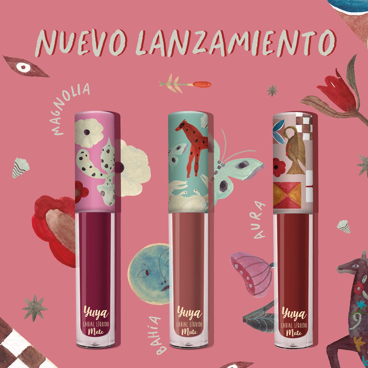 Republic Cosmetics - Set labiales Bahía, Magnolia, Aura