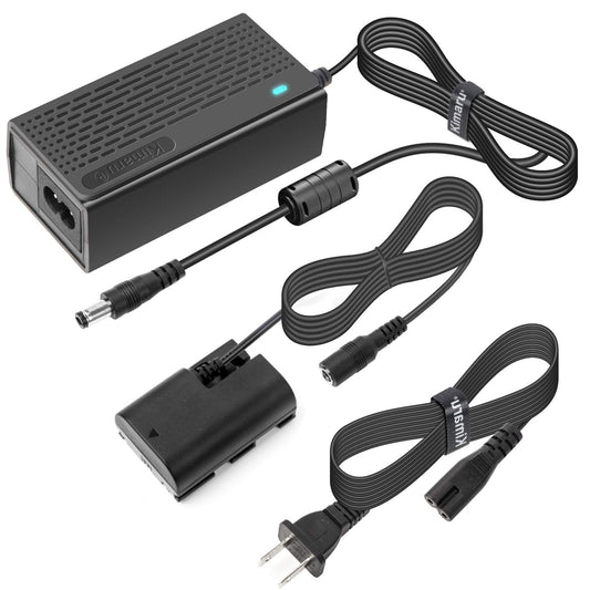 Kimaru ACK-E6 DR-E6 DC Coupler LP-E6 LP-E6N Batería ficticia AC Adaptador de corriente Kit para cámaras Canon EOS R R5 R6 R6II R7, 80D 70D 60D 90D, 5D Mark II III IV, 6D 7D, 6D Mark II, 7D Mark II