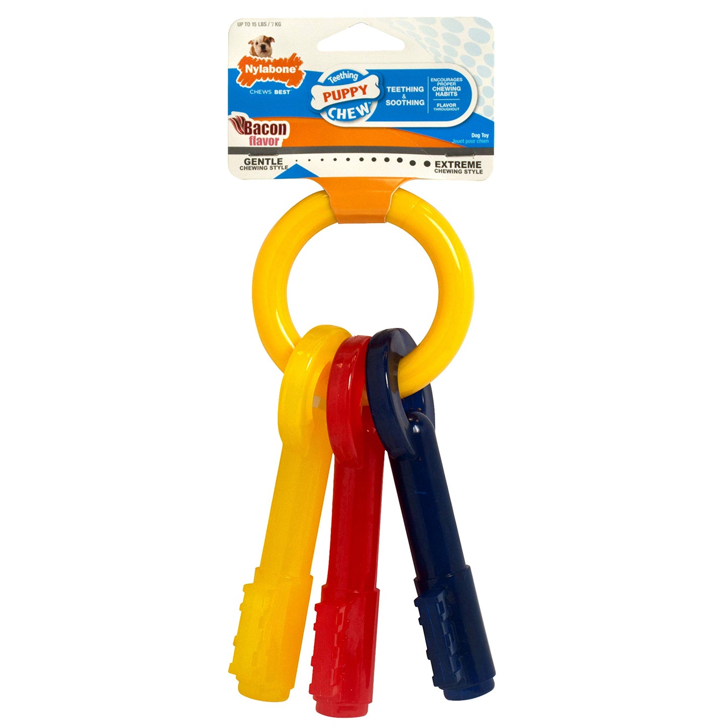 Juguete Puppy Chew Nylabone Multicolor Llaves Dentición XS