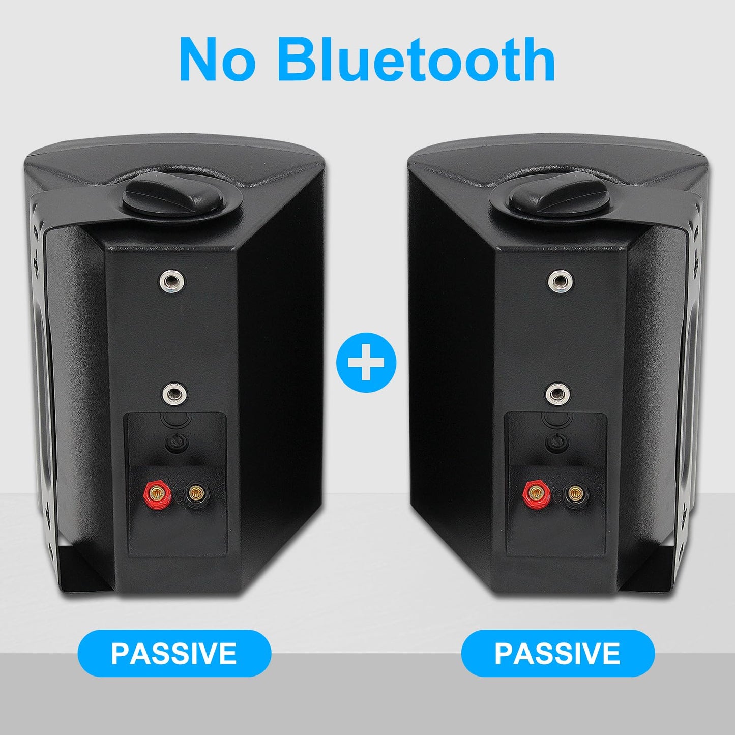Herdio Altavoces 4 Pulgadas para Interiores y Exteriores, Resistentes al Agua, para terraza, Montaje en Pared, Altavoces, Negro