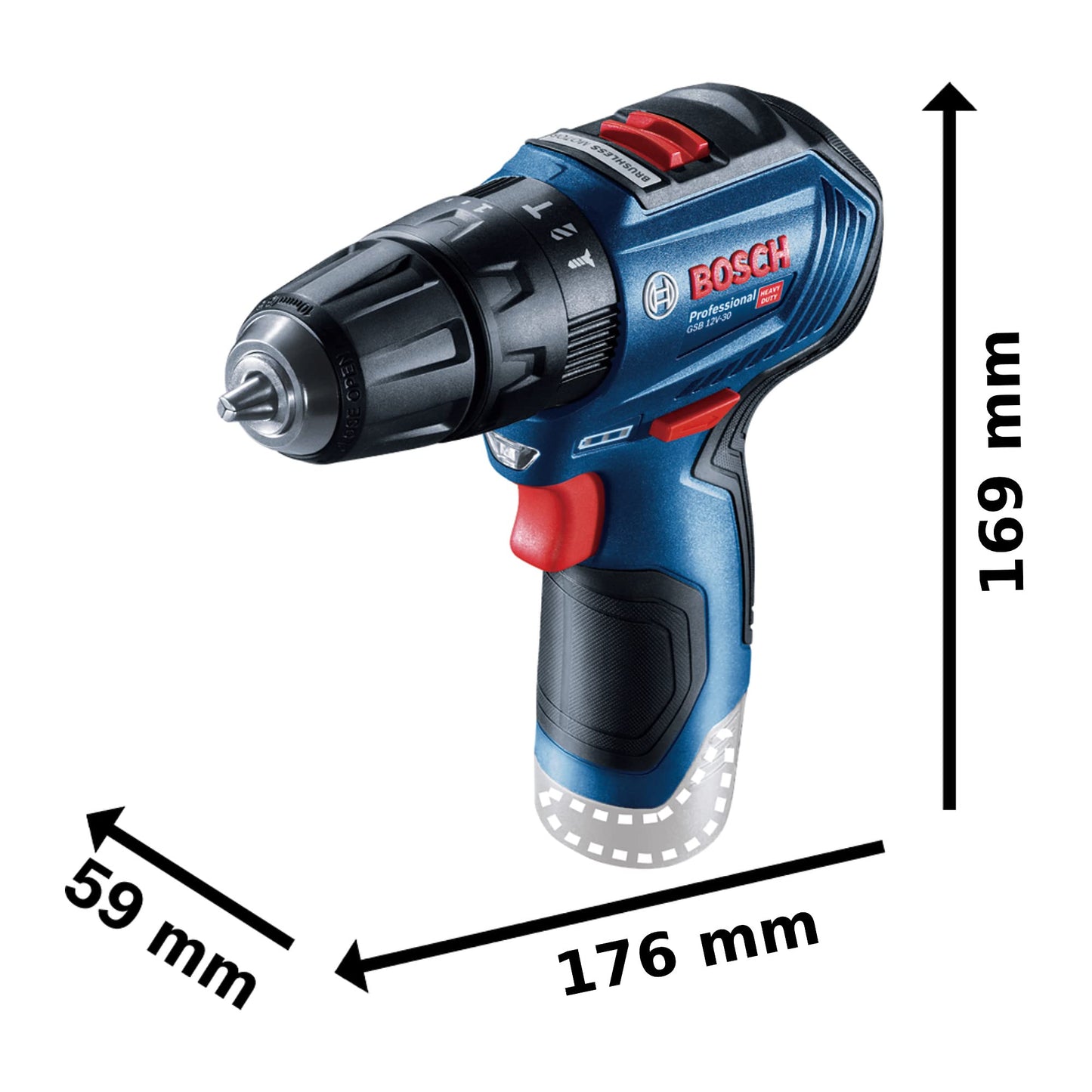 Bosch Rotomartillo inalámbrico GSB 12V-30 Brushless 12V SB