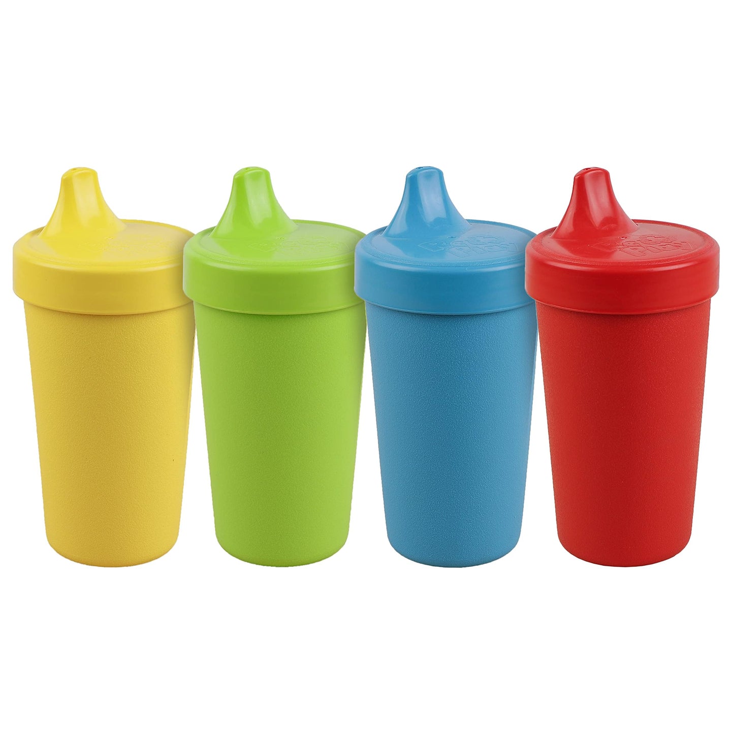 Re-Play - Juego de 4 tazas para beber a prueba de derrames para niños pequeños, reutilizables de 10 onzas, aptas para lavaplatos y microondas, fabricadas en Estados Unidos, preescolar
