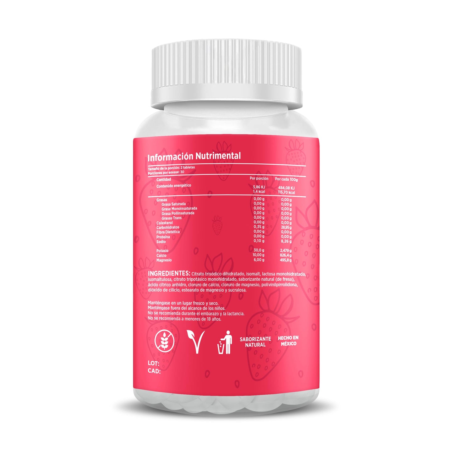 Electrolitos Masticables Ruts Energy Fresa 30 Dosis
