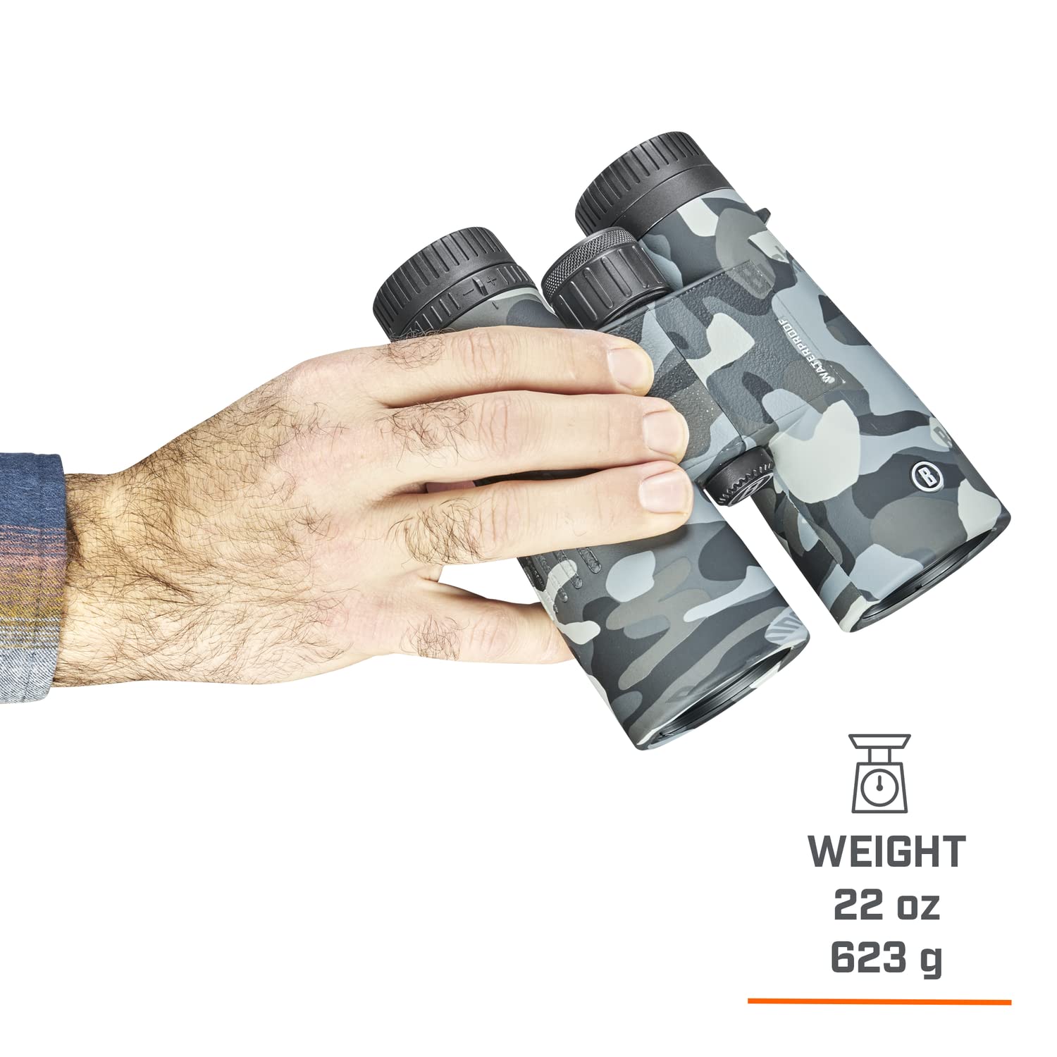 Bushnell - Prismáticos opacos de Camuflaje de 10 x 42 Pulgadas para Adultos, prismáticos para Caza, observación de Aves, navegación